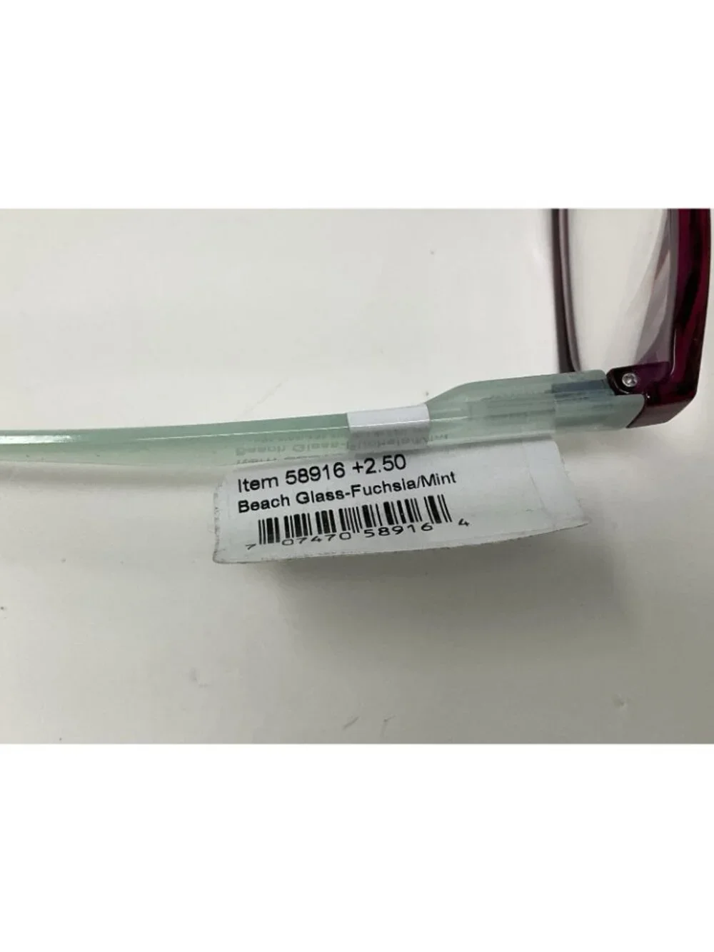 Peepers Reading Glasses Beach Glass Fuchsia Mint + 2.50